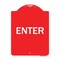 Signmission Designer Series Sign-Enter Sign Enter, Red & White Aluminum Sign, 18" x 24", RW-1824-24096 A-DES-RW-1824-24096 - alternate 1